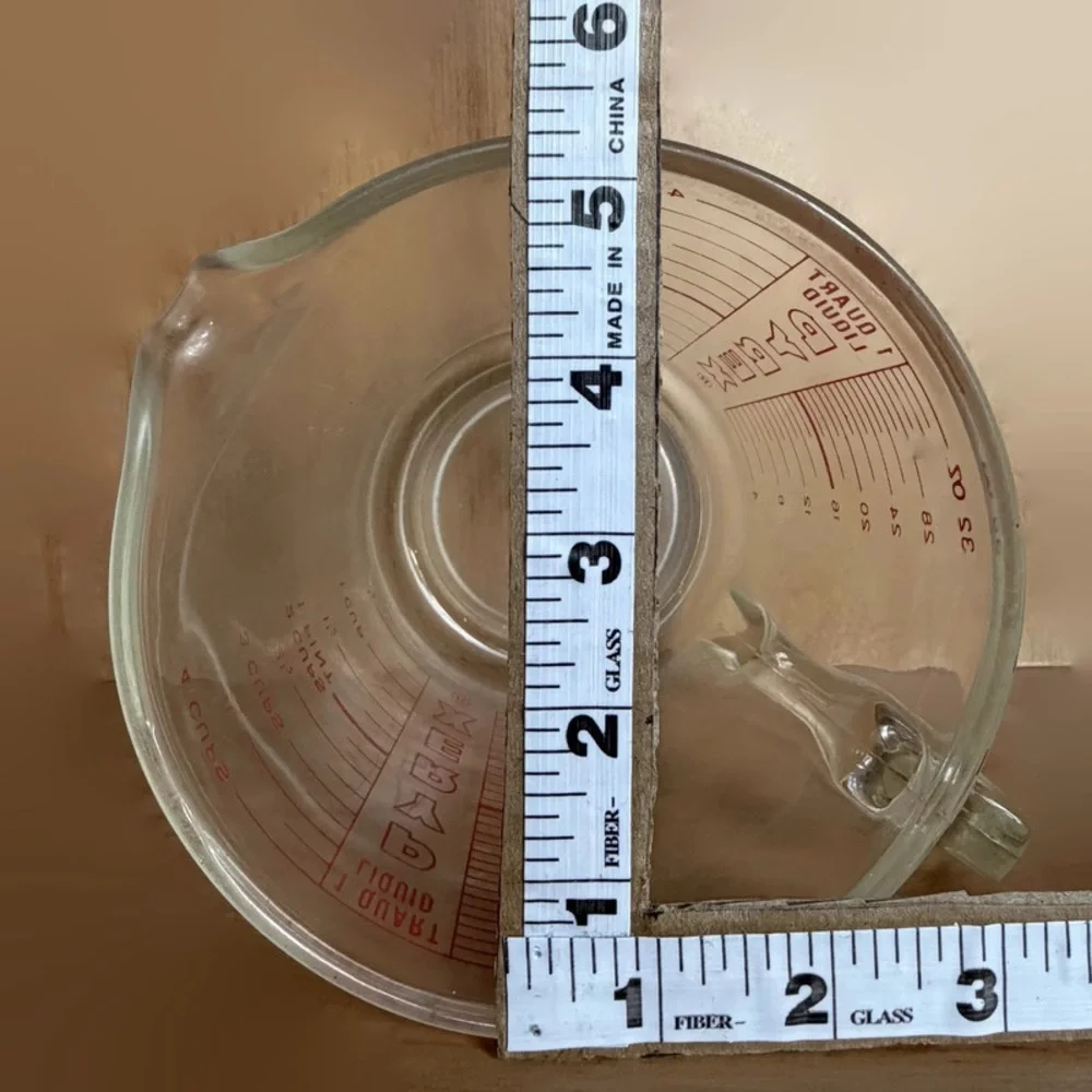 Vintage Pyrex 4 Cups Measuring Cup Red Letter D Handle